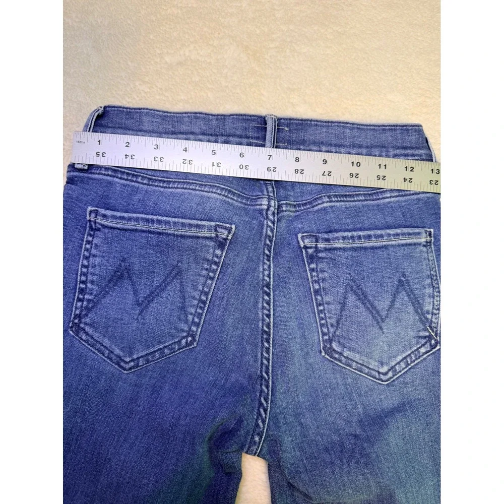 Mother The Mid Rise Dazzler Ankle Jeans We The Animals Blue Slim Straight Leg 25 - Picture 12 of 13